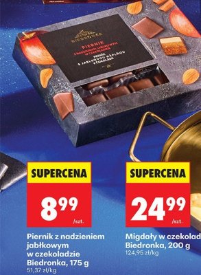 Pierniki z nadzieniem jabłkowym w czekoladzie promocja w Biedronka