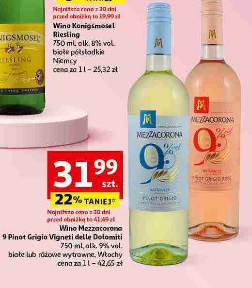 Wino MEZZACORONA PINOT GRIGIO promocja w Auchan