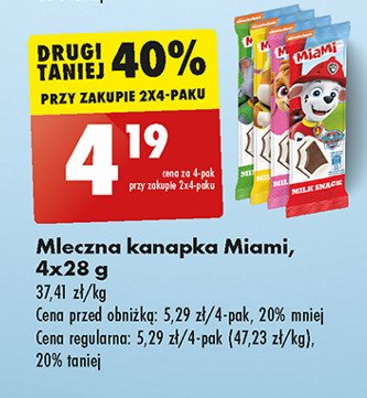 Kanapka mleczna mix paw patrol Miami sandwich promocja w Biedronka