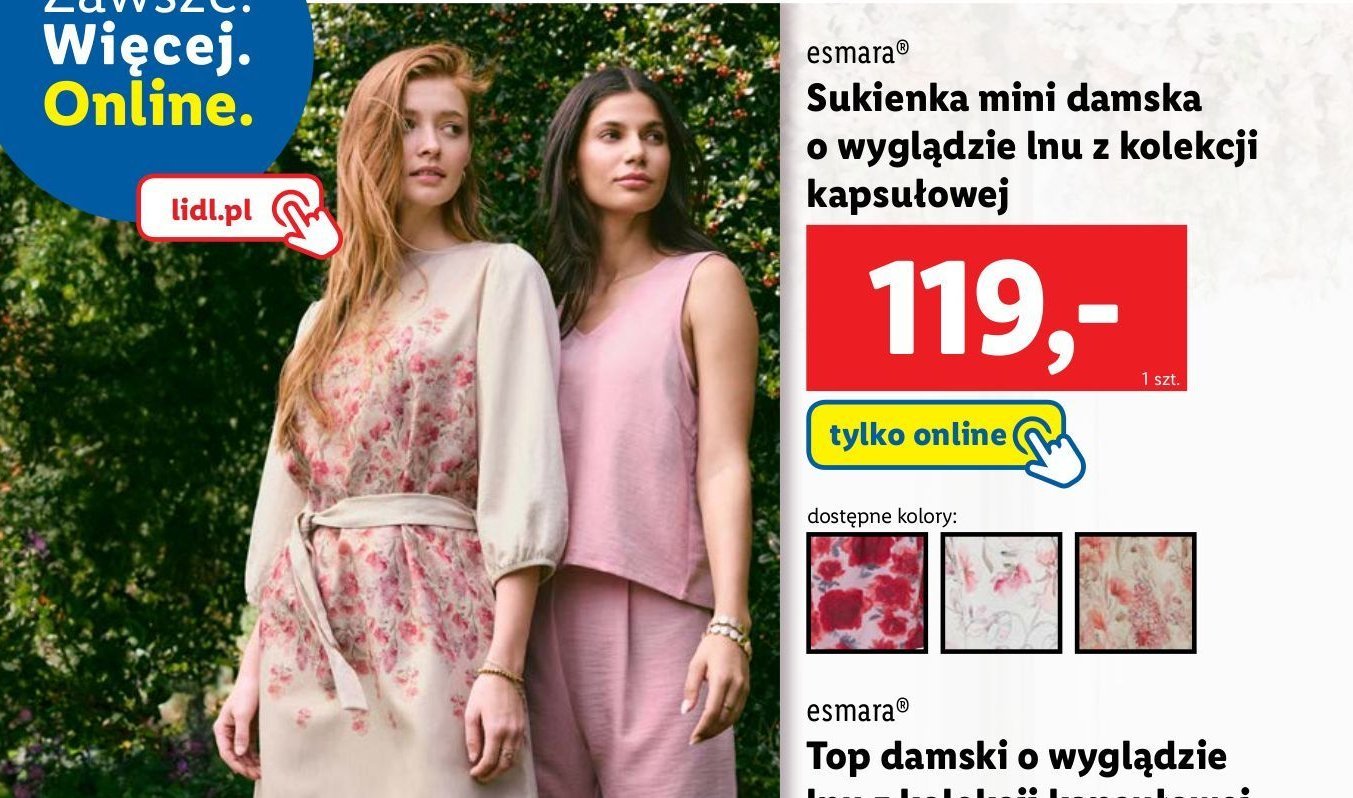 Sukienka mini damska Esmara promocja