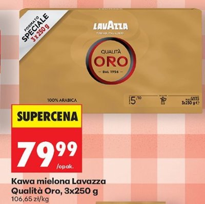 Kawa mielona Lavazza Qualità Oro promocja w Biedronka