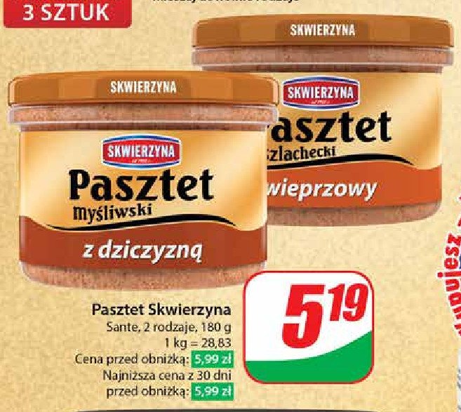 Pasztet my艣liwski z dziczyzn膮 Skwierzyna promocja