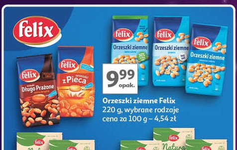 Orzeszki ziemne prażone bez soli Felix promocja w Auchan