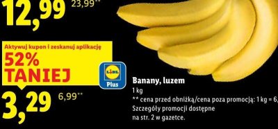 Banany luzem promocja w Lidl