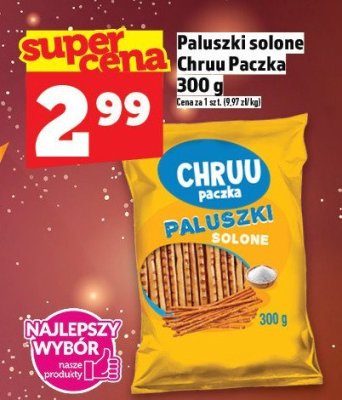 Paluszki solone Chruu Paczka 300 g promocja w TOPAZ