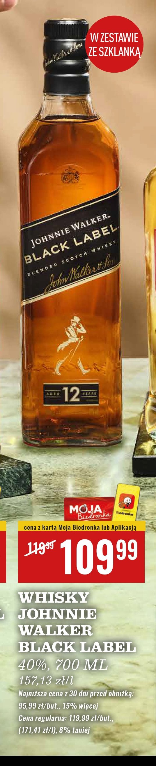 Whisky Johnnie walker black label promocja