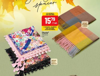 Chusta 100% wiskoza, różne wzory promocja w POLOmarket