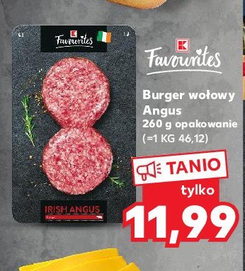 Burger wołowy angus K-classic let's bbq promocja