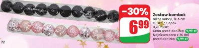 Zestaw bombek różne kolory, śr. 6 cm promocja w Dino