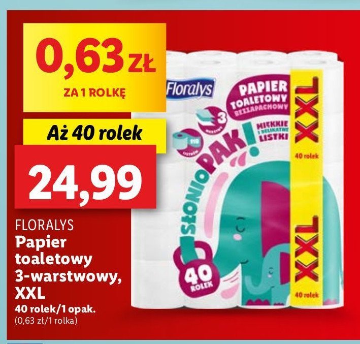 Papier toaletowy Floralys promocja