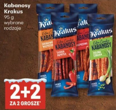 Kabanosy Krakus wybrane rodzaje promocja w Delikatesy Centrum