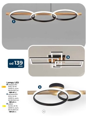 Lampa LED plafon ALMA, 24 W, 4000 K, wym. 65x34,8x8 cm promocja w PSB Mrówka