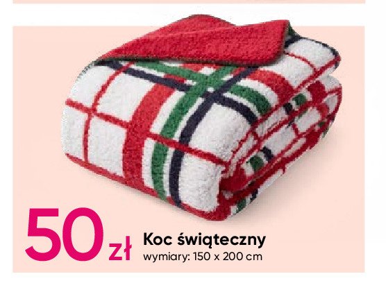 Koc świąteczny 150 x 200 cm promocja w Pepco