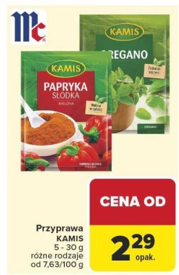 Przyprawa KAMIS różne rodzaje promocja w Carrefour Market