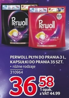 Płyn do prania Perwoll 3 l, kapsułki do prania 35 szt. promocja w Selgros