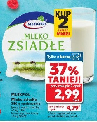 Mleko zsiadłe Mlekpol promocja w Kaufland