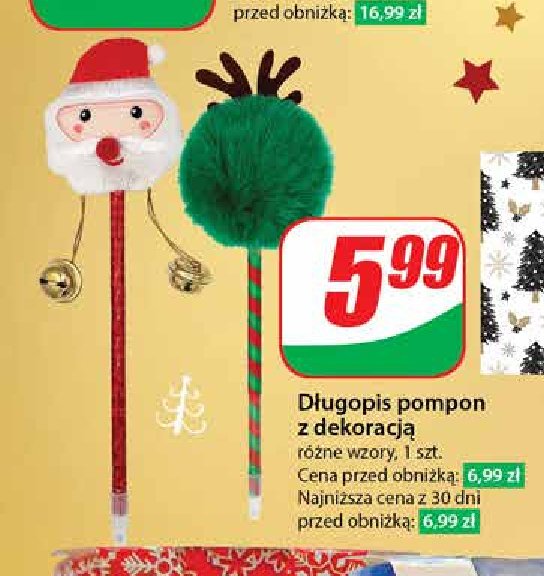 Długopis pompon promocja w Dino