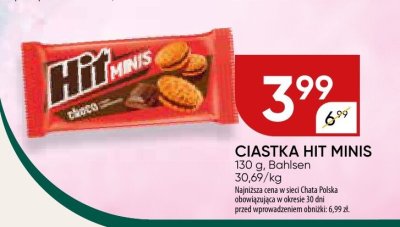 Ciastka Hit Minis Bahlsen promocja w Chata Polska