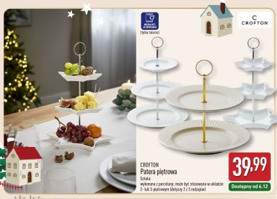 Patera piętrowa CROFTON promocja w Aldi