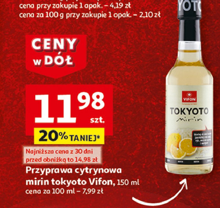 Przyprawa cytrynowa tokyoto mirin Vifon promocja