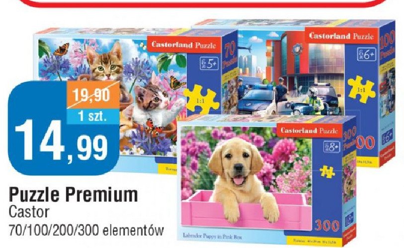 Puzzle 70 el. dinozaury Castorland promocja
