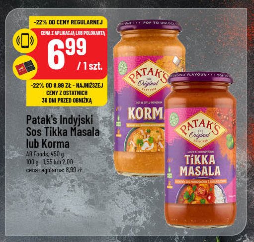 Sos tikka masala Patak's promocja