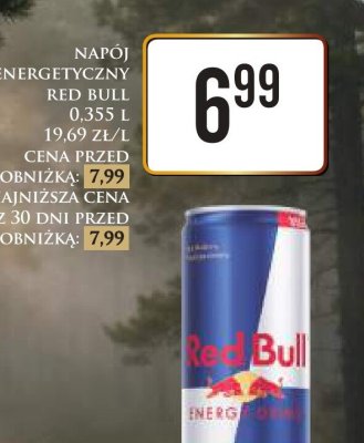 Napój energetyczny kuruba kwiat dzikiego bzu Red bull the summer edition promocja w Dino