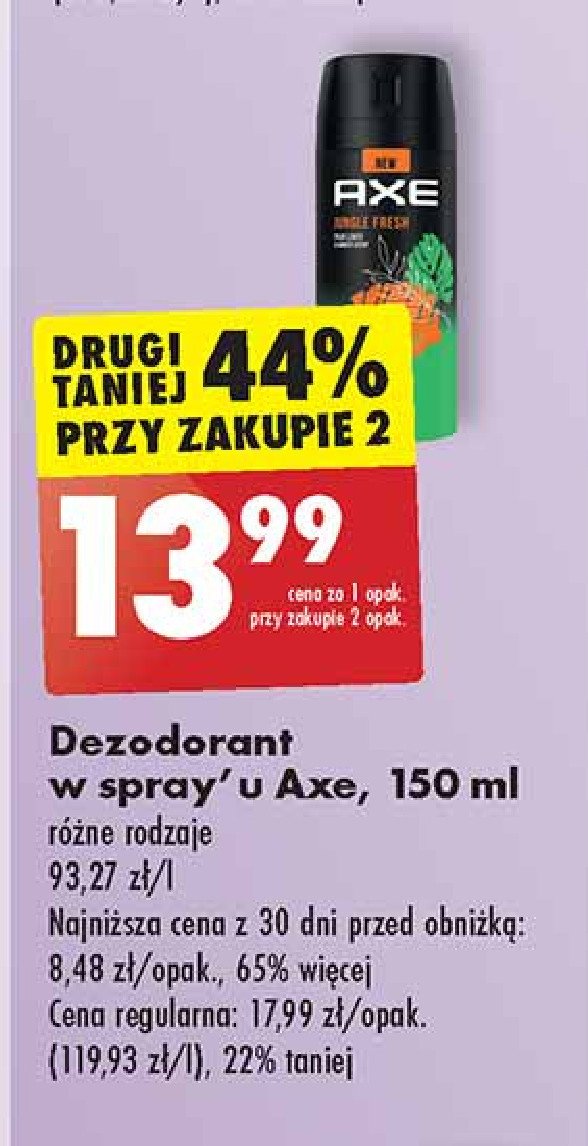 Dezodorant Axe jungle fresh promocja