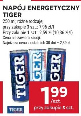 Napój energetyczny Tiger promocja w Stokrotka