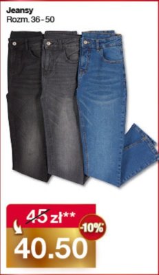 Jeansy damskie 36-42 Up2fashion promocja w Woolworth