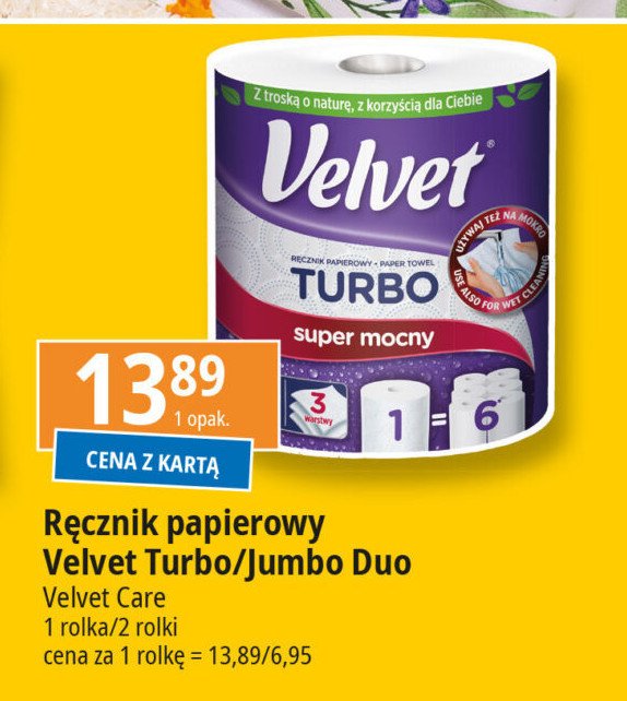 Ręcznik papierowy duo Velvet jumbo promocja