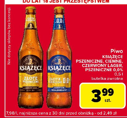 Piwo Książęce ciemne łagodne promocja w Globi