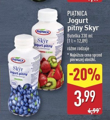 Jogurt typu islandzkiego jagoda Piątnica skyr promocja