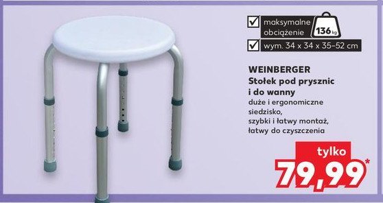 Stołek prysznicowy obrotowy Weinberger promocja