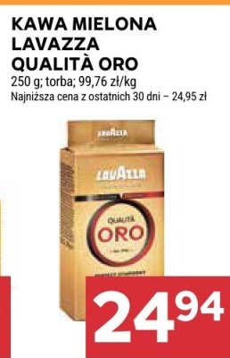 Kawa mielona Lavazza Qualità Oro 250g promocja w Stokrotka