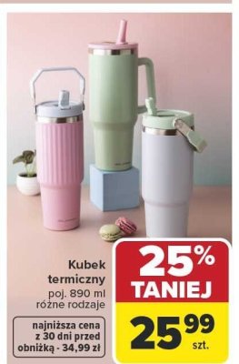 Kubek termiczny poj. 890 ml różne rodzaje promocja w Carrefour