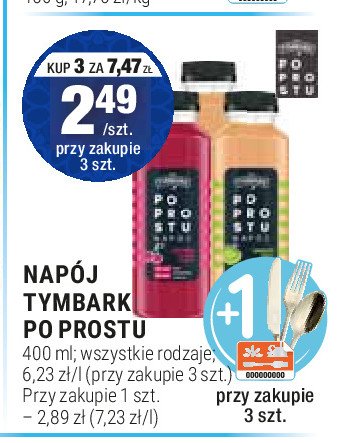 Lemoniada cytryna-limonka-jabłko Tymbark po prostu promocja w Auchan