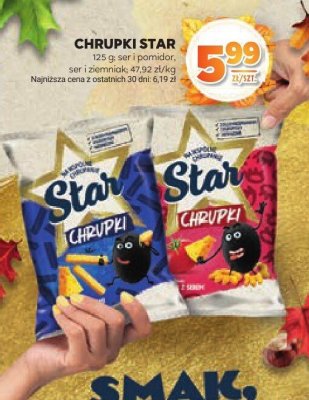 Chrupki Star ser i pomidor promocja w Stokrotka
