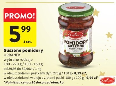 Suszone pomidory Urbanek promocja w Intermarche
