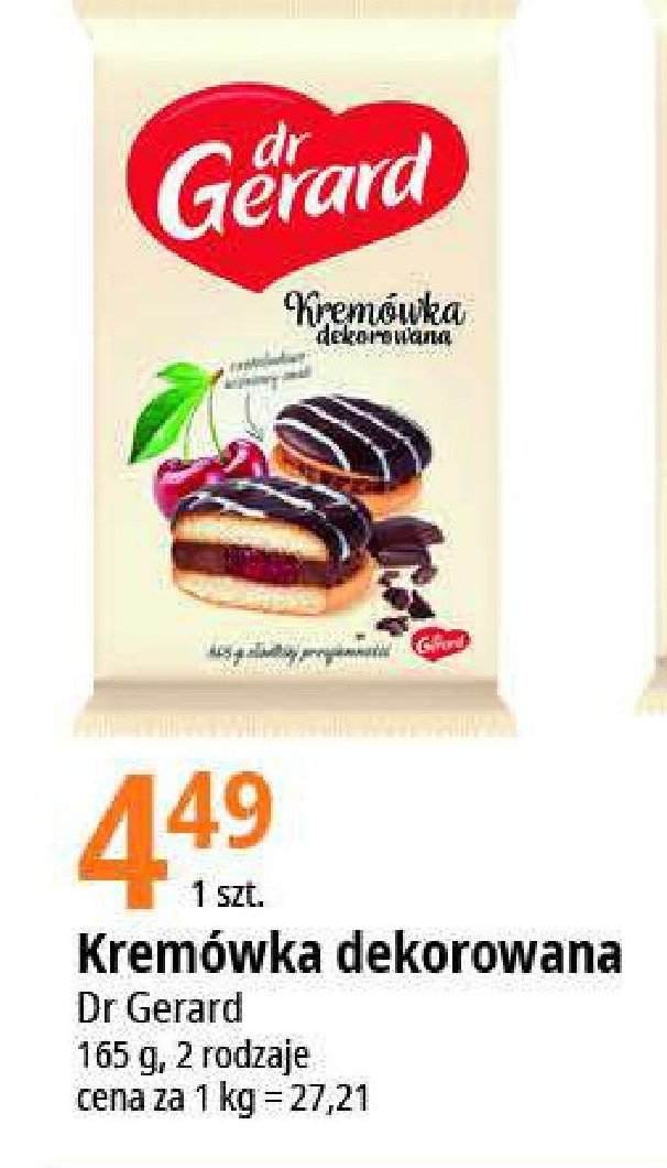 Krem贸wki dekorowane wi艣niowe Dr gerard promocja