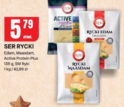 Ser Rycki Edam, Maasdam, Active Protein Plus SM Ryki promocja w Chorten