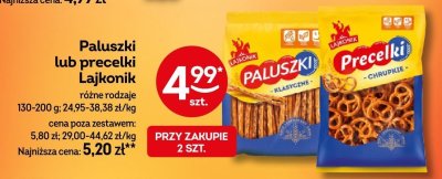 Paluszki lub precelki Lajkonik różne rodzaje promocja w Żabka