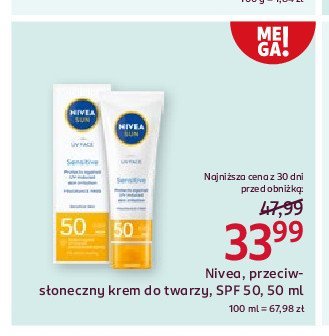 Krem do twarzy spf 50 NIVEA SUN promocja