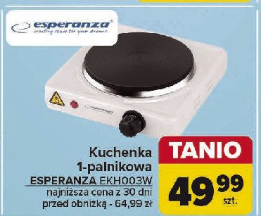 Kuchenka elektryczna ekh003w Esperanza promocja