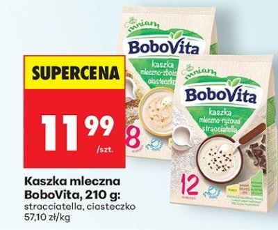 Kaszka mleczna BoboVita 210 g stracciatella, ciasteczko promocja