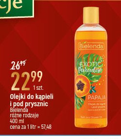 Olejek do kąpieli i pod prysznic papaja Bielenda exotic paradise promocja