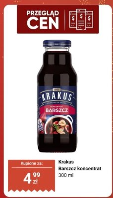 Barszcz koncentrat Krakus promocja w Biedronka