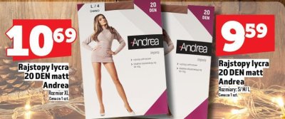 Rajstopy lycra 20 DEN matt Andrea promocja w TOPAZ