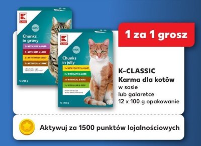 Karma dla kotów w sosie lub galaretce 12x100 g promocja w Kaufland