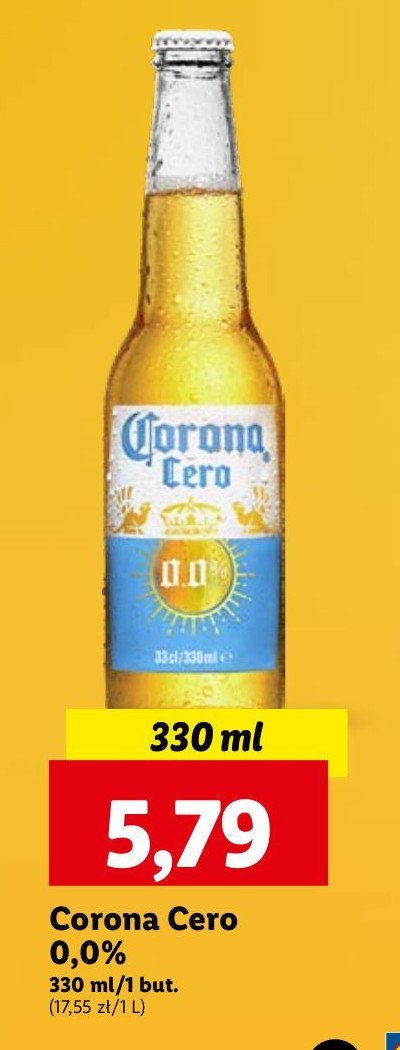Piwo Corona extra 0.0% promocja w Lidl